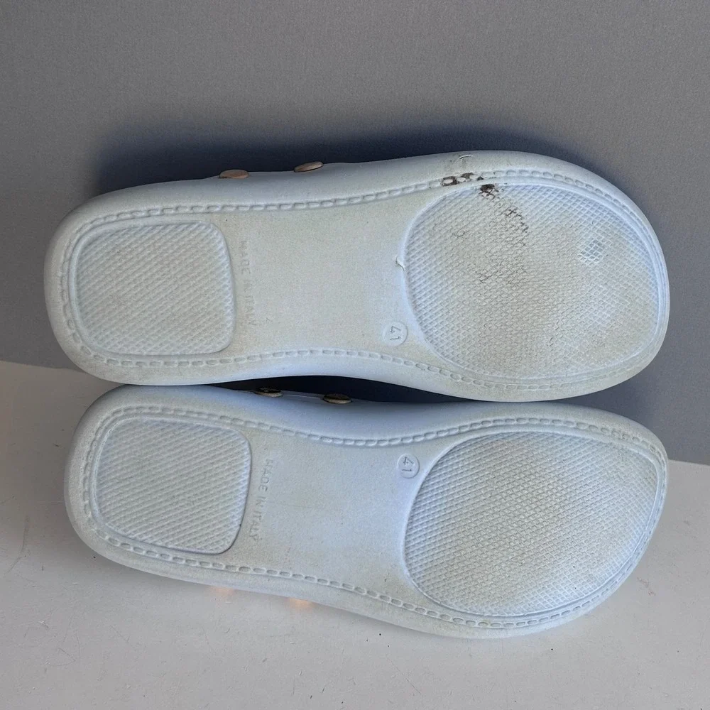 Burberry Nova Check Slides Men's 41 Jelly Thong Sandals Flip Flops Euro